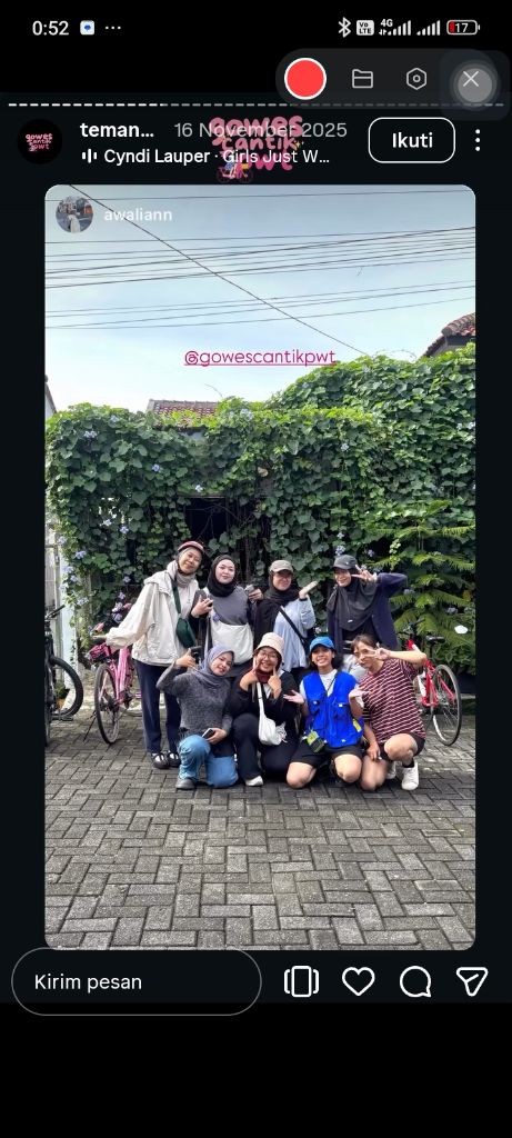 Teman Gowes bersama Gowes Cantik Purwokerto